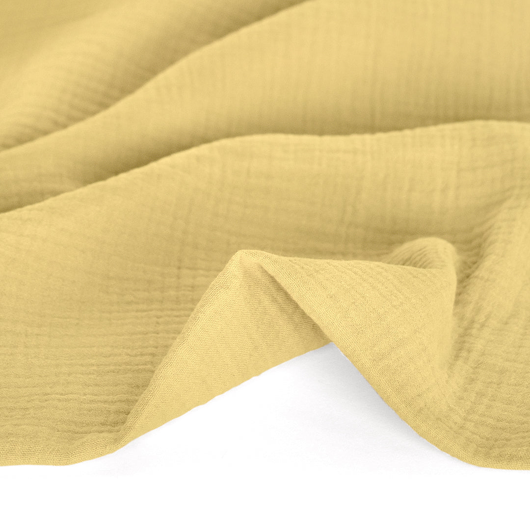 Deadstock Organic Cotton Double Gauze - Mellow Yellow