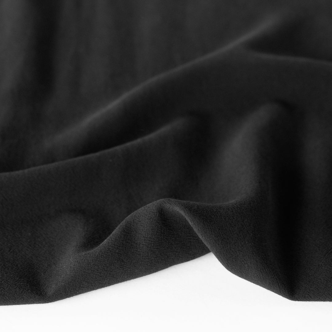 Fluid linen and viscose trousers, black Pants for Women