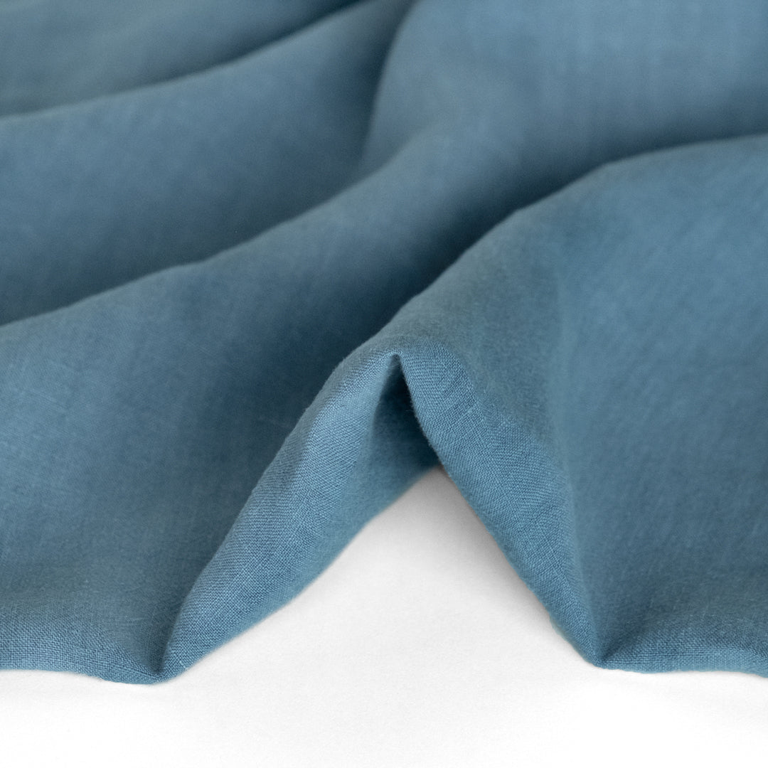 Vintage Pacific Blue Textured Cotton Fabric