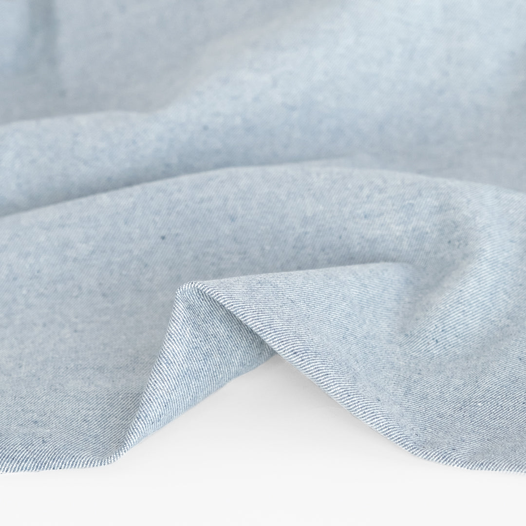 10.5oz Upcycled Denim - Pale Blue Fleck | Blackbird Fabrics