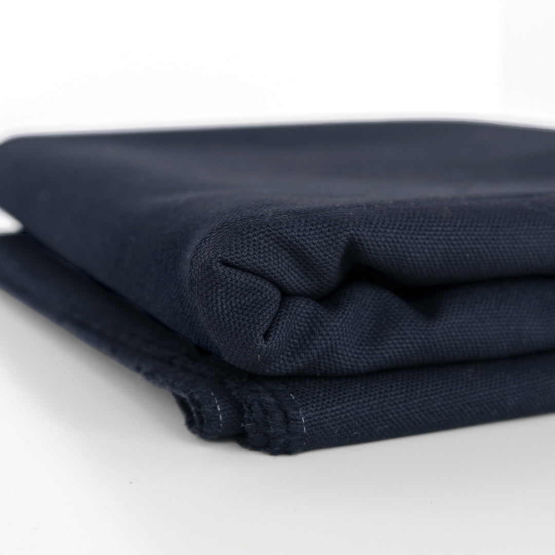 10oz Organic Cotton Duck Canvas - Navy | Blackbird Fabrics