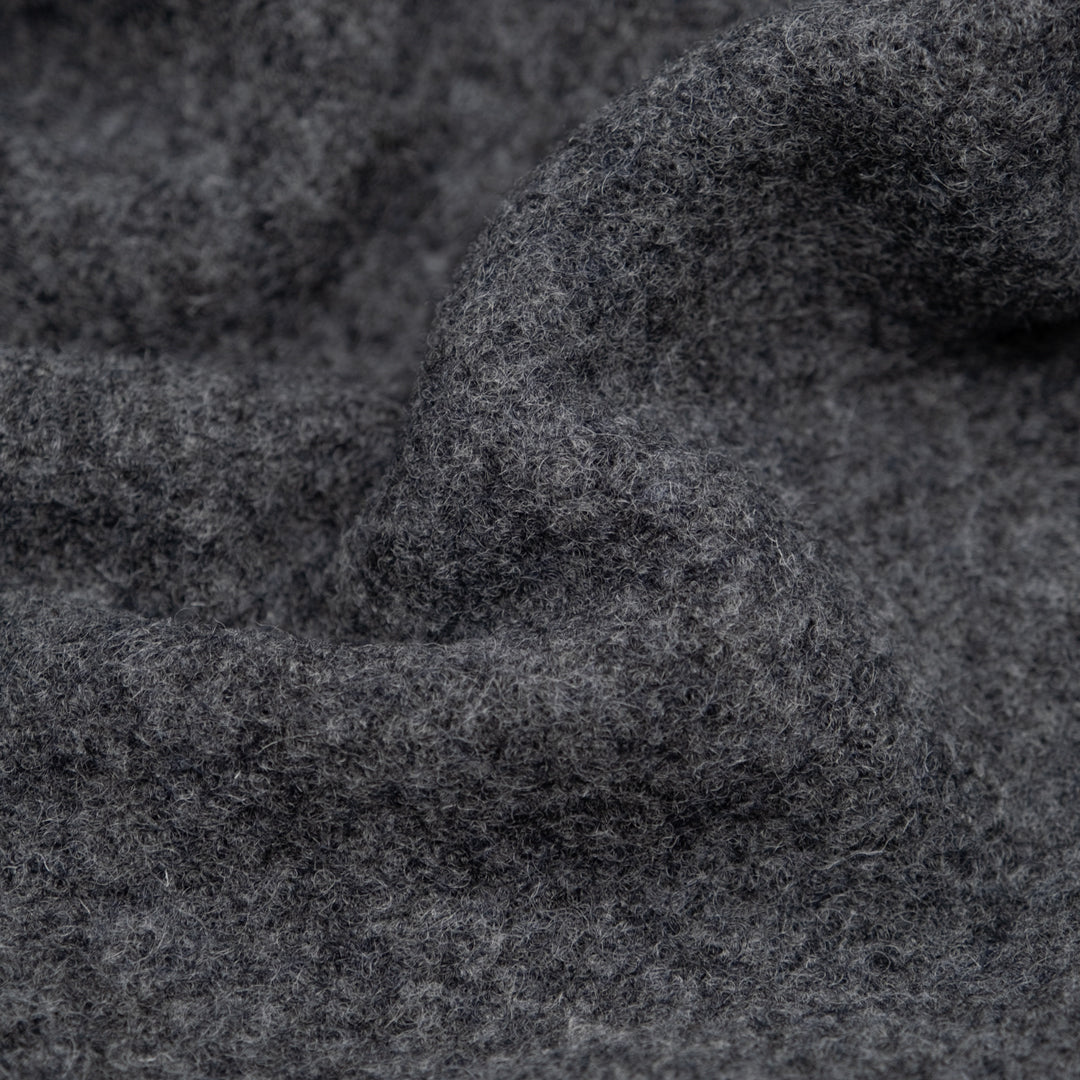 Boiled Wool Coating - Heather Charcoal | Blackbird Fabrics