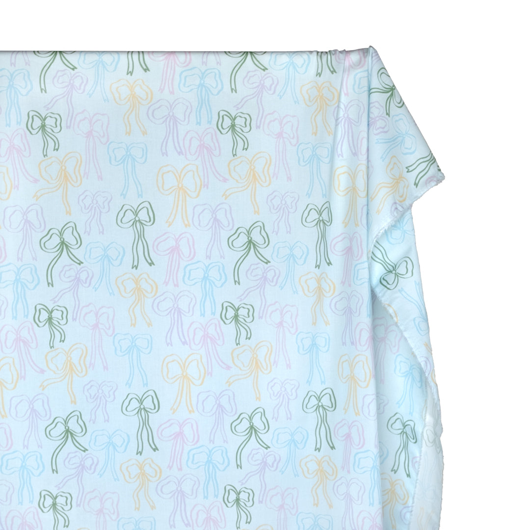 Cecilia Lightweight Cotton Poplin - Ice Blue/Multi | Blackbird Fabrics