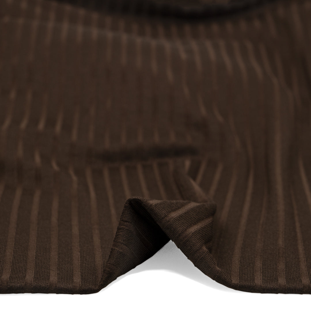 Chunky Rib Knit - Espresso | Blackbird Fabrics