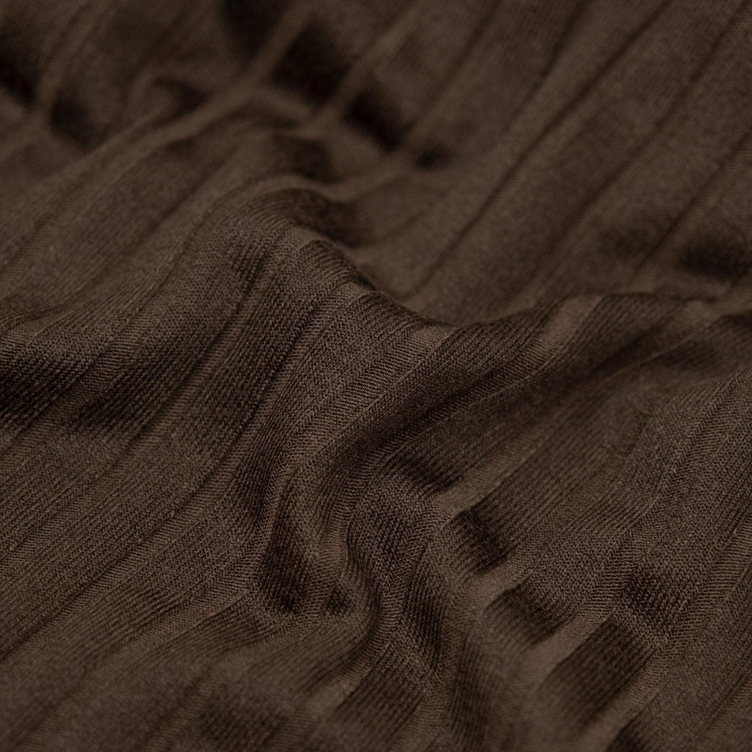 Chunky Rib Knit - Espresso | Blackbird Fabrics