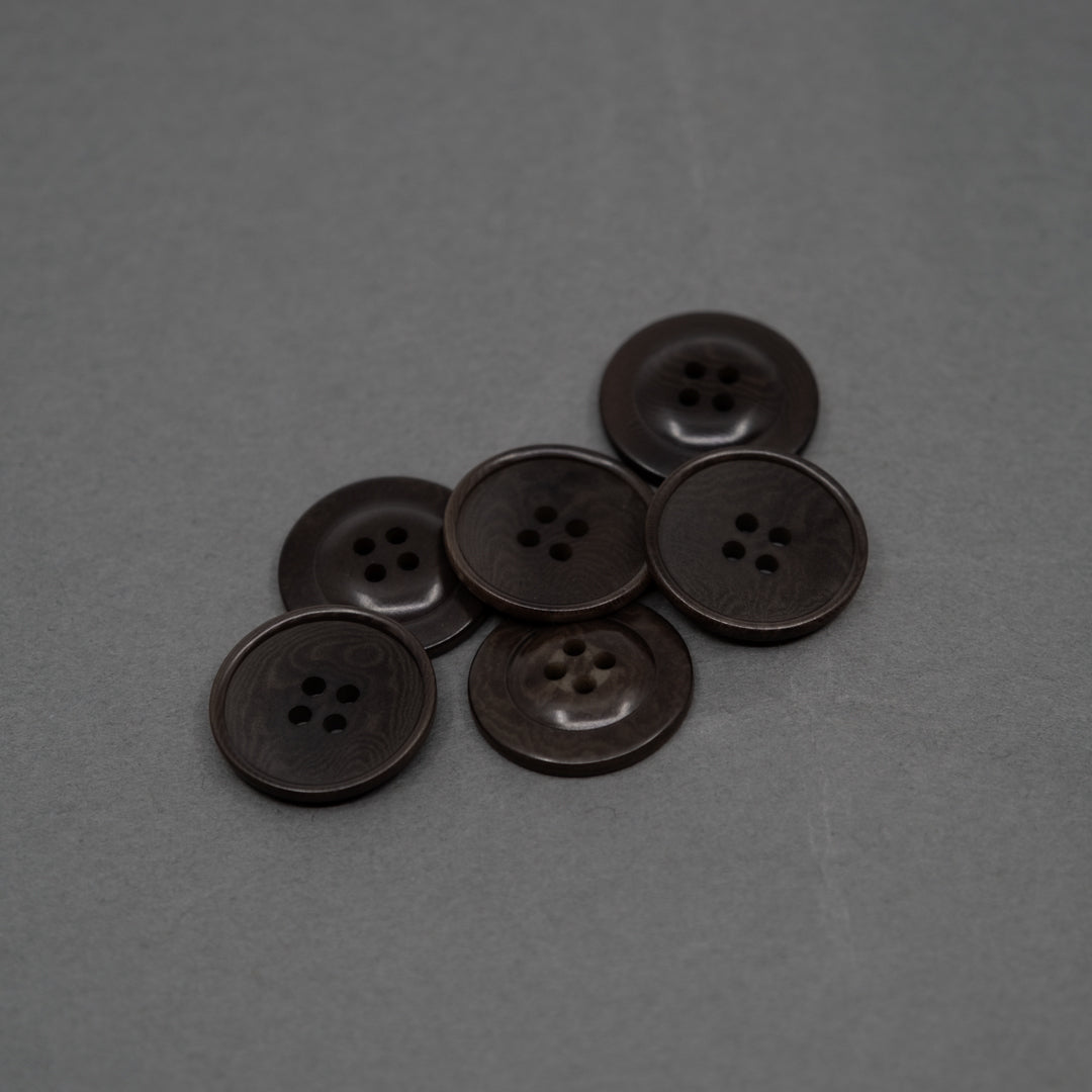 Coffee Liqueur 22mm (7/8”) Buttons - Set of 6 | Blackbird Fabrics