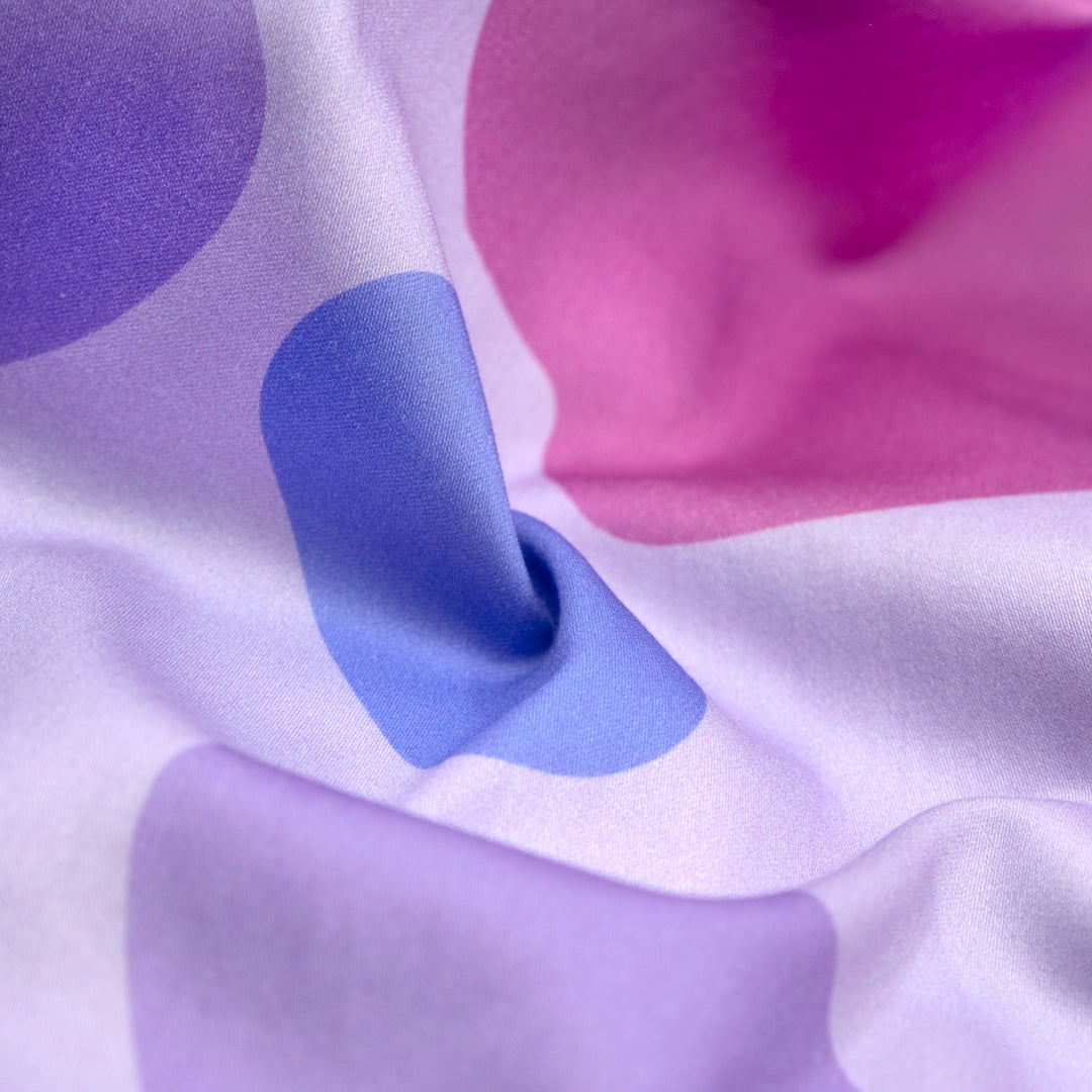 Ellie Whittaker - Jacaranda Organic Cotton Sateen - Lilac/Periwinkle/Tulip | Blackbird Fabrics