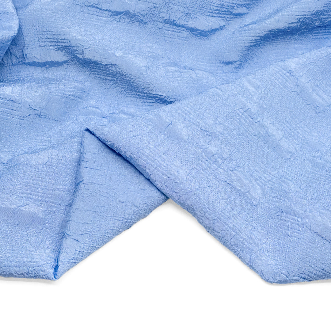 Deadstock Crinkle Crepe - Cornflower | Blackbird Fabric