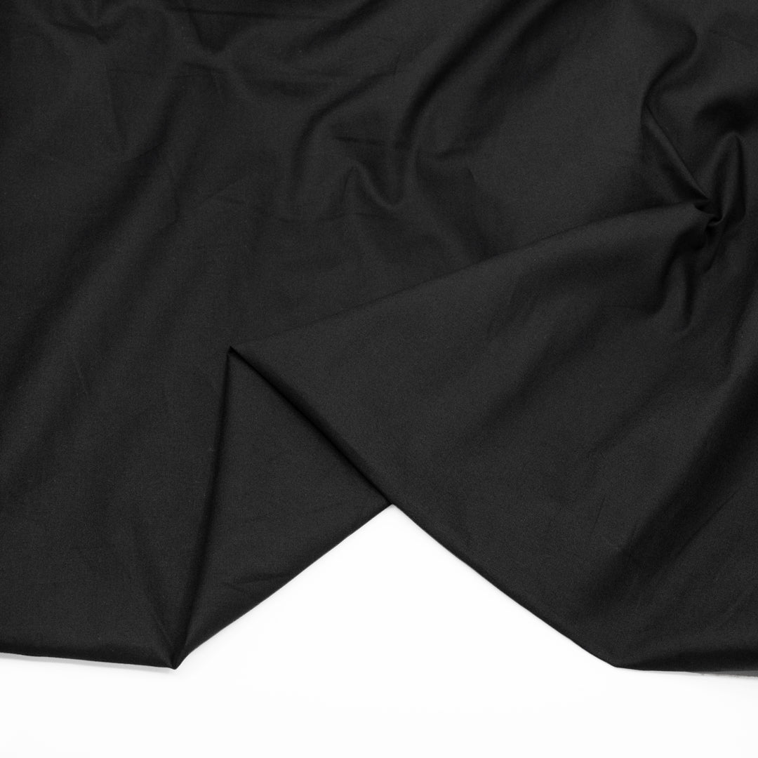 Deadstock Cotton Poplin - Black | Blackbird Fabrics