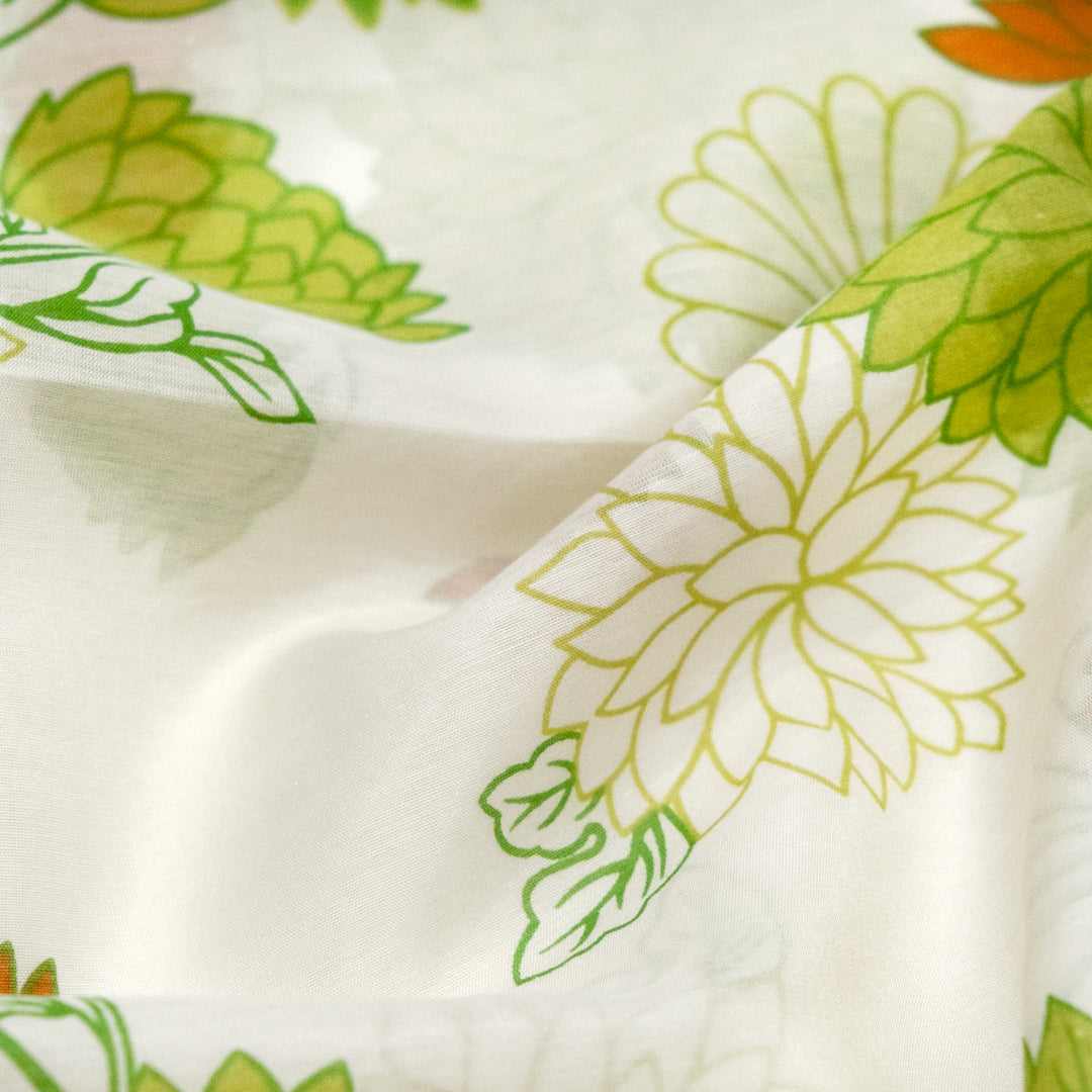 Deadstock Floral Silk Cotton Voile - Marliyn | Blackbird Fabrics