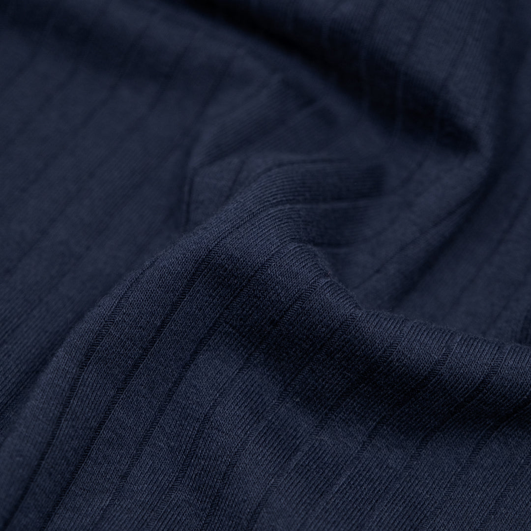 Wide Rib Knit - Midnight Blue | Blackbird Fabrics