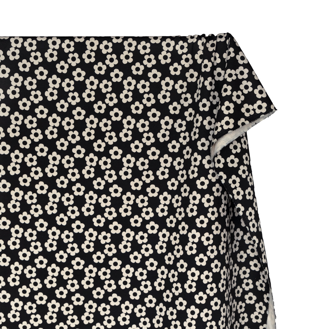 Buttercup Printed Cotton Twill - Black | Blackbird Fabrics