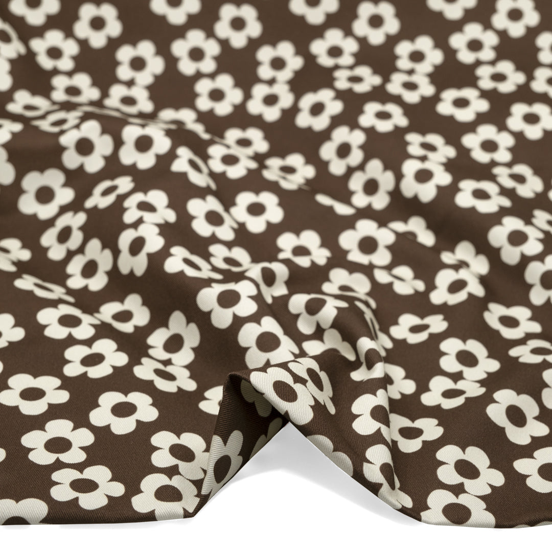 Buttercup Printed Cotton Twill - Umber | Blackbird Fabrics