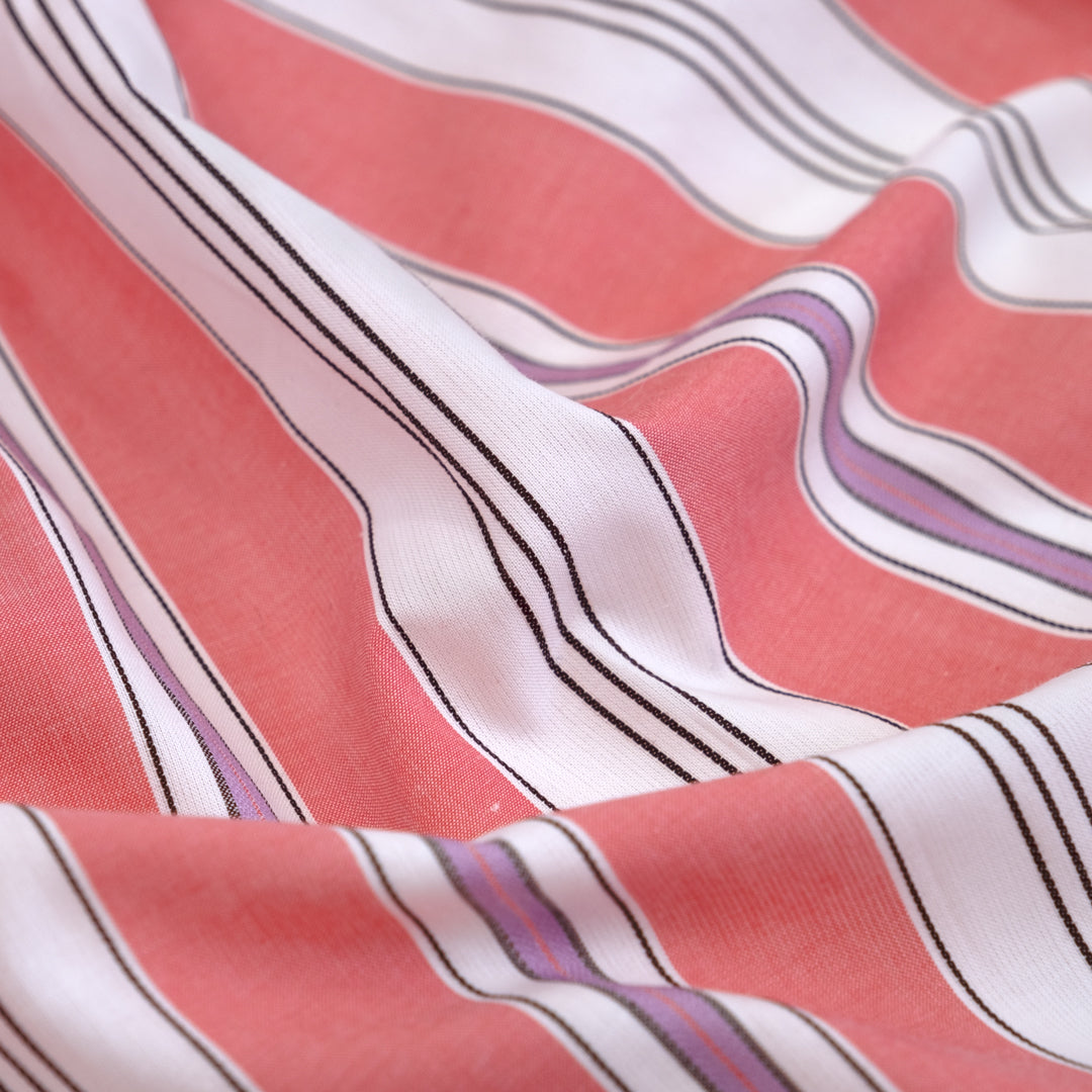 Deadstock Yarn Dyed Cotton Shirting - Watermelon Stripe | Blackbird Fabrics