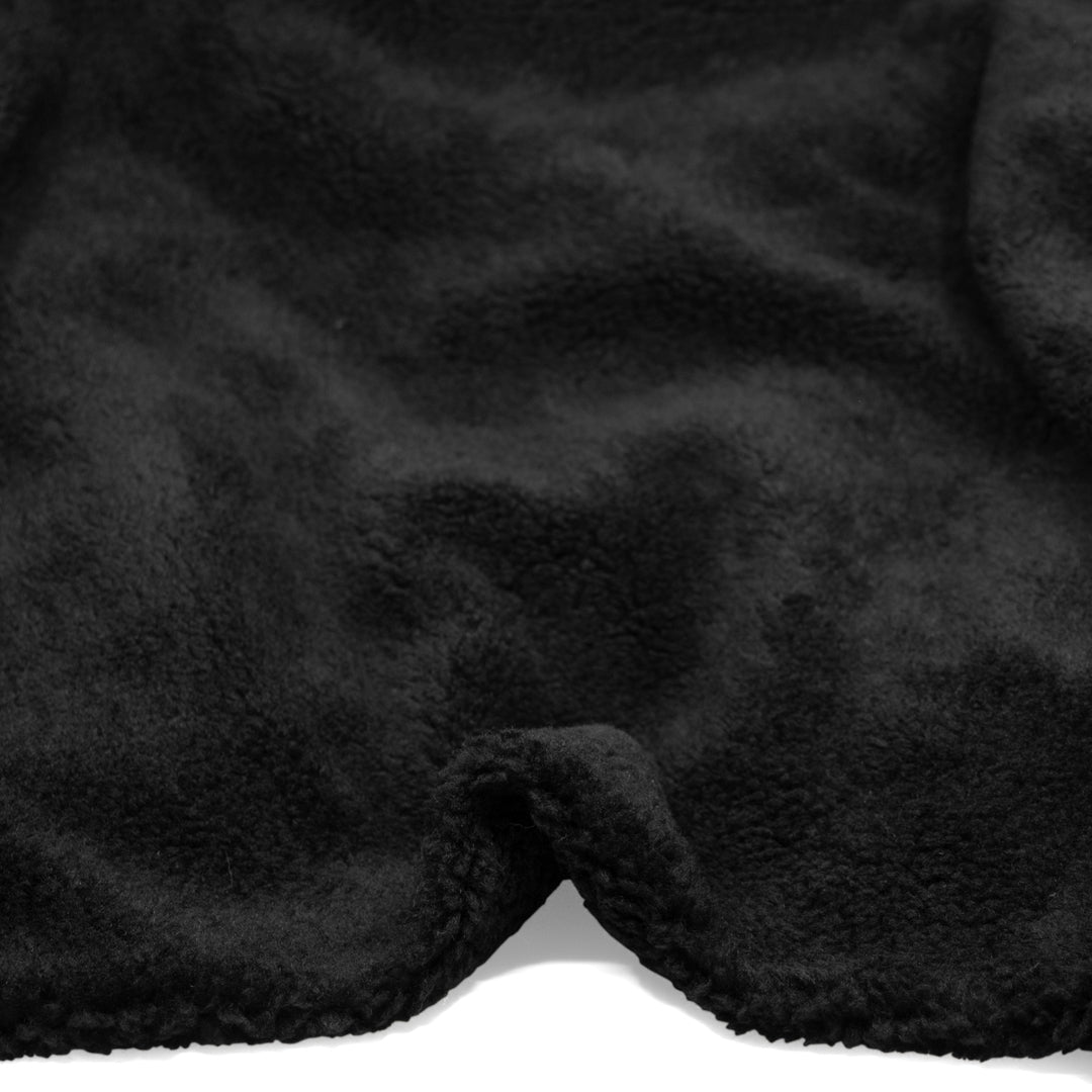 Deadstock Classic Shearling Fleece - Black | Blackbird Fabrics