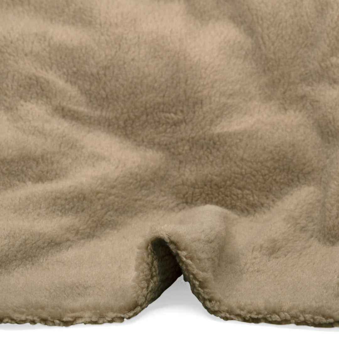 Deadstock Shearling Stretch Fleece - Mushroom | Blackbird fabrics