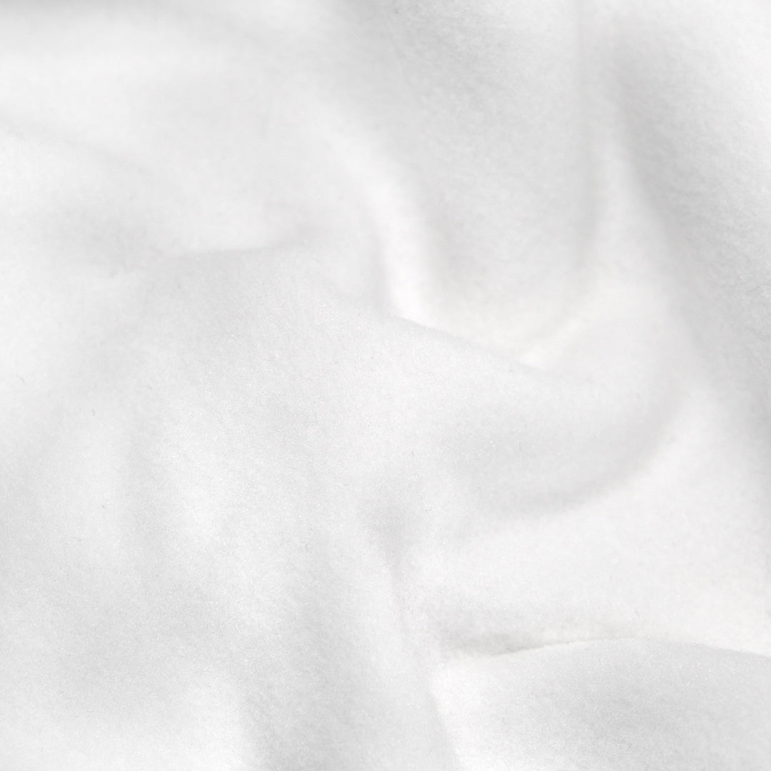 Deadstock Midweight Polar Fleece - White | Blackbird Fabrics