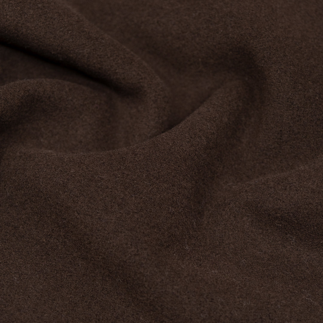 Deadstock Felted Wool Blend Coating - Umber | Blackbird Fabrics