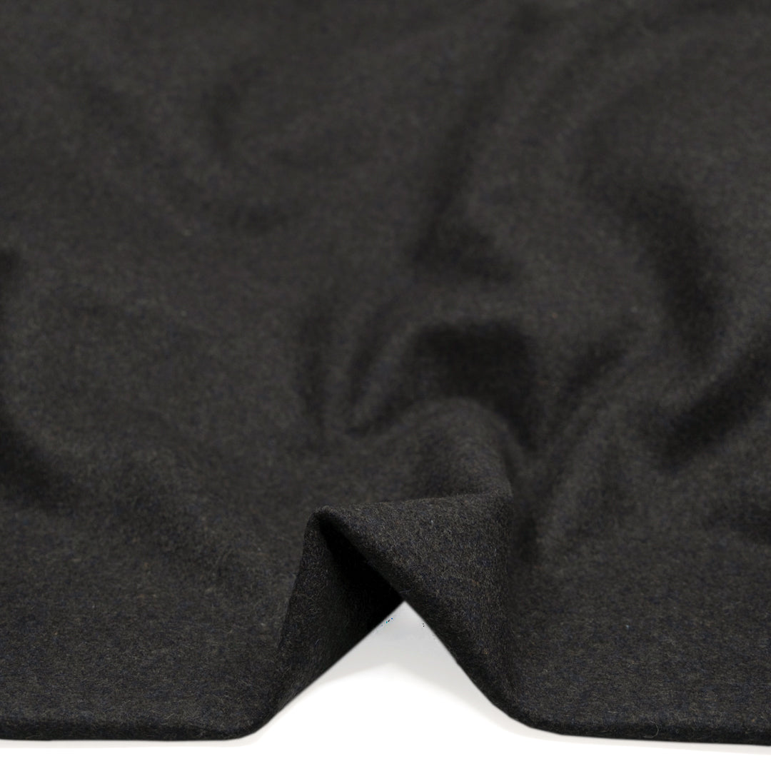 Deadstock Melange Mohair Blend Melton - Soot | Blackbird Fabrics