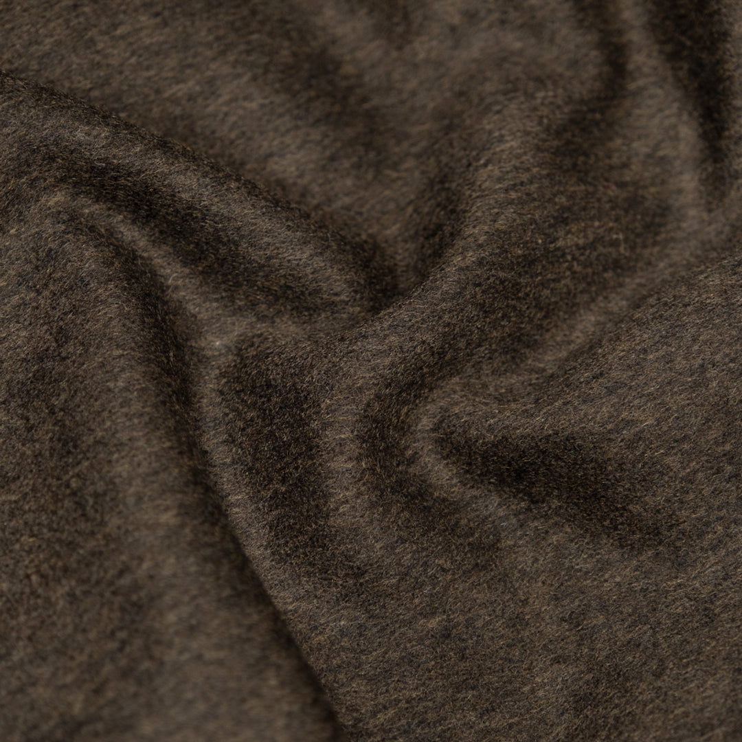 Deadstock Melange Mohair Blend Melton - Russet | Blackbird Fabrics