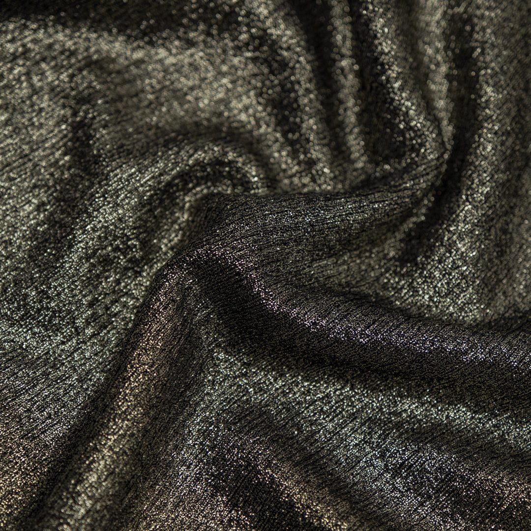 Starry Night Metallic Knit - Black Ore | Blackbird Fabrics