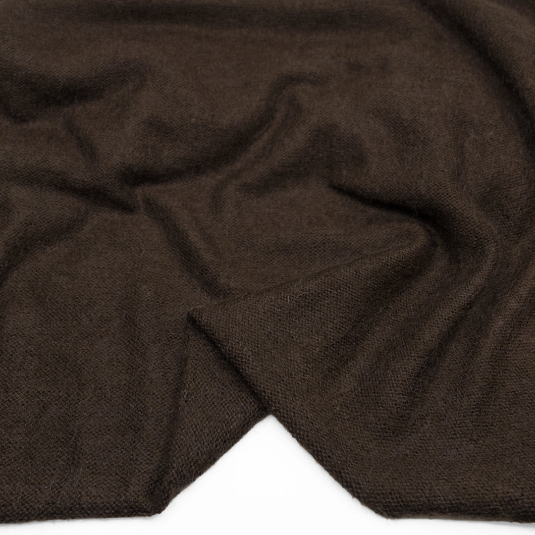 Deadstock Lightweight Alpaca Blend Sweater Knit - Brown | Blackbird Fabrics