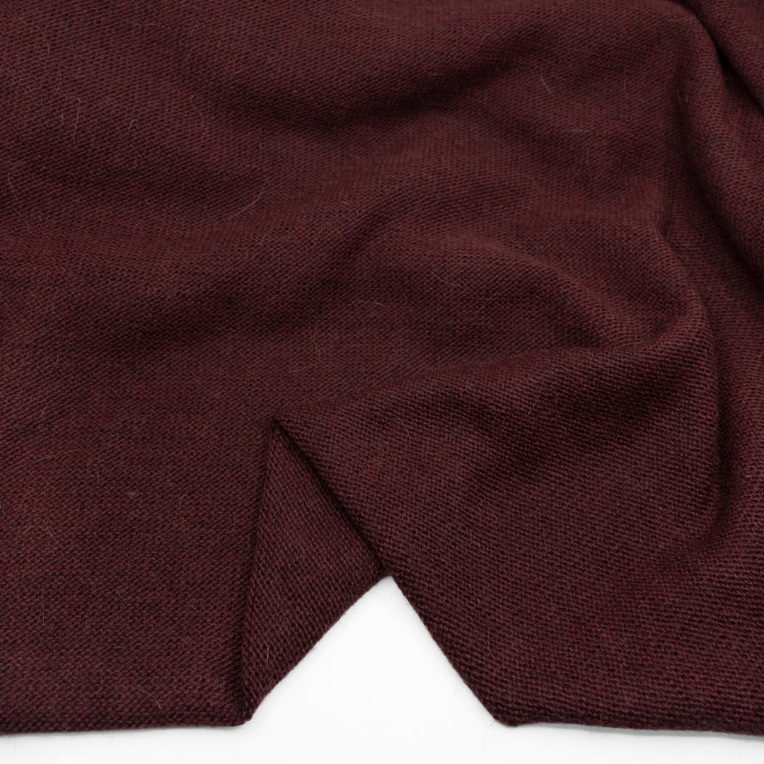 Deadstock Alpaca Blend Sweater Knit - Merlot | Blackbird Fabrics