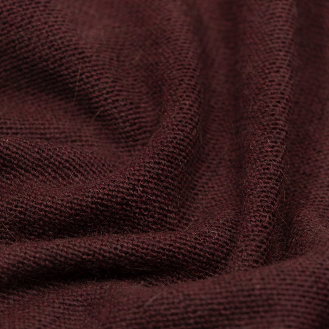 Deadstock Alpaca Blend Sweater Knit - Merlot | Blackbird Fabrics