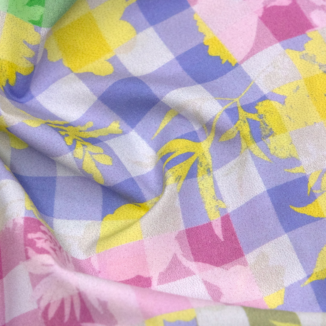 Deadstock Pastel Picnic Cotton Lawn - Lavender/Petal/White | Blackbird Fabrics