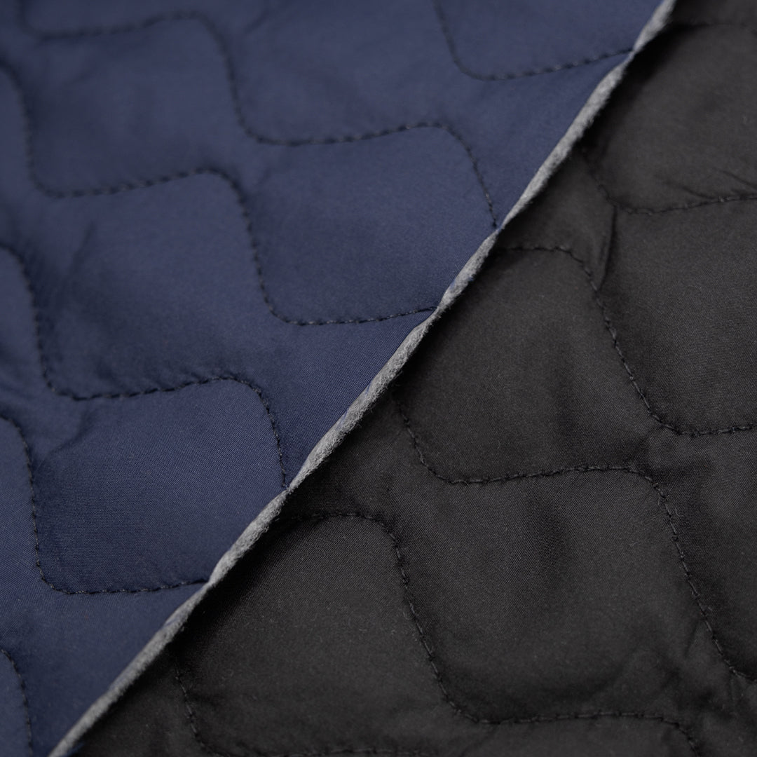 Deadstock Quilted Coating - Navy *Imperfect | Blackbird Fabrics