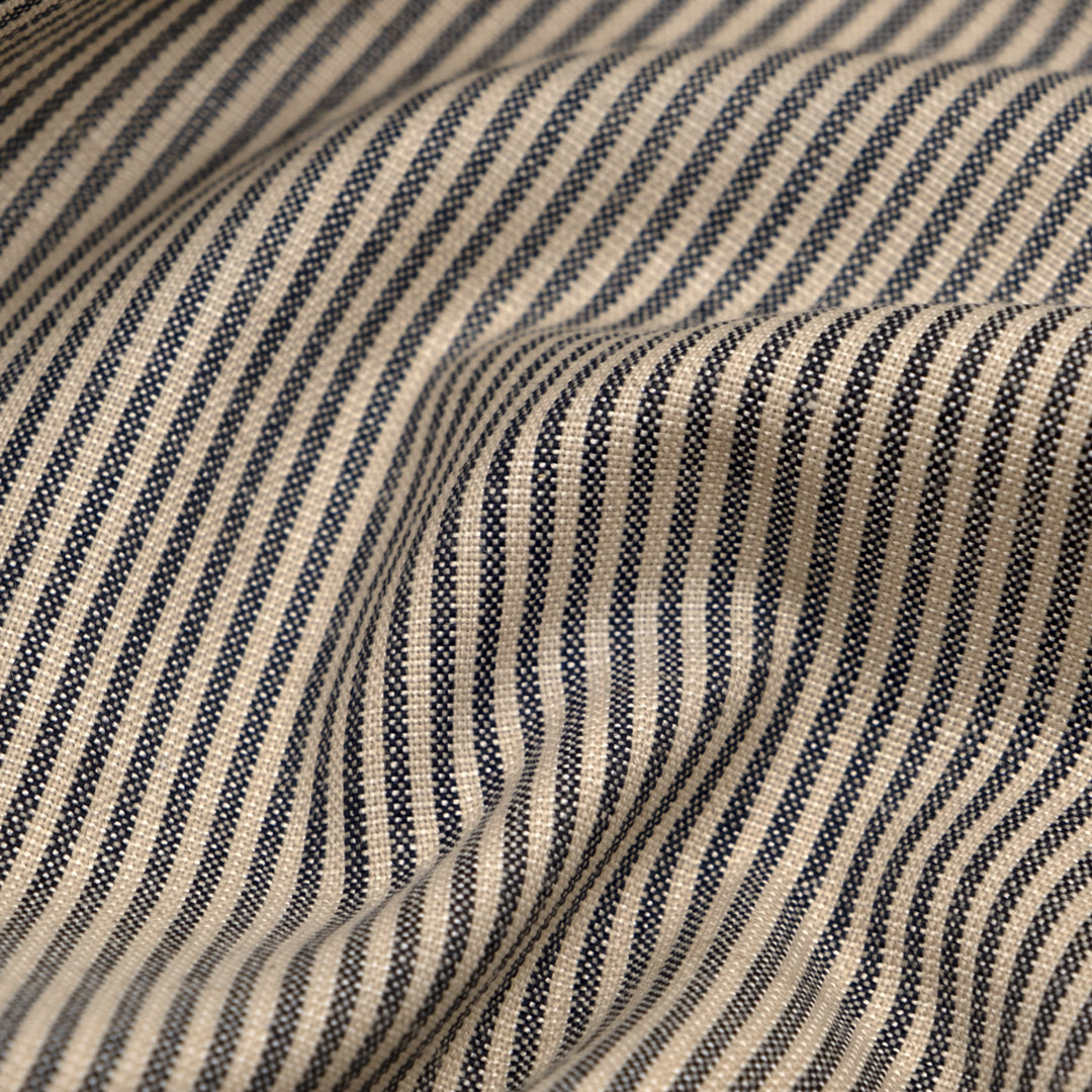 Remnant - 80cm - Deadstock Stripe Wool Blend Suiting - Hayride