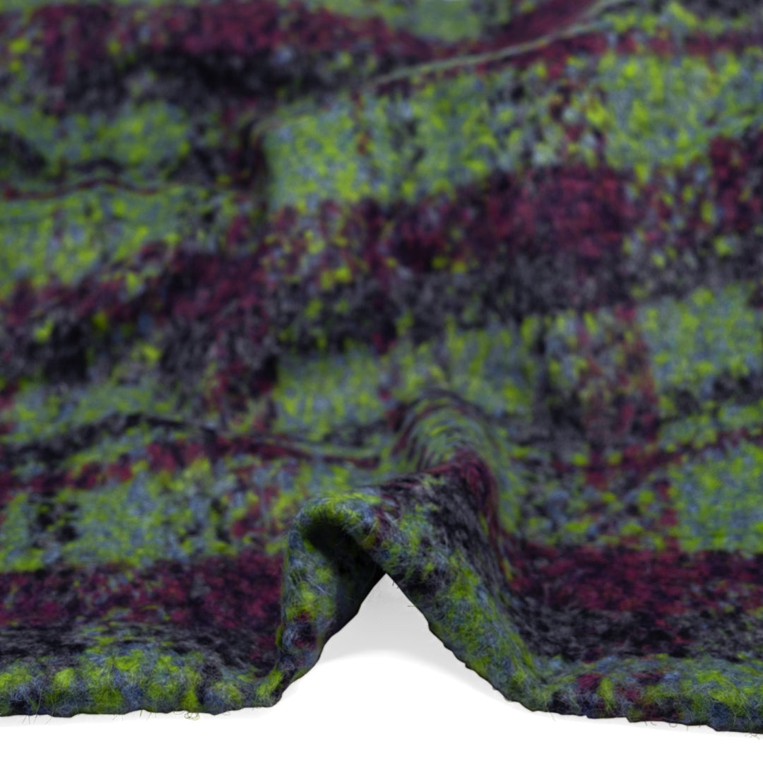 Deadstock Brushed Wool Blend Coating - Aurora Plaid | Blackbird Fabrics