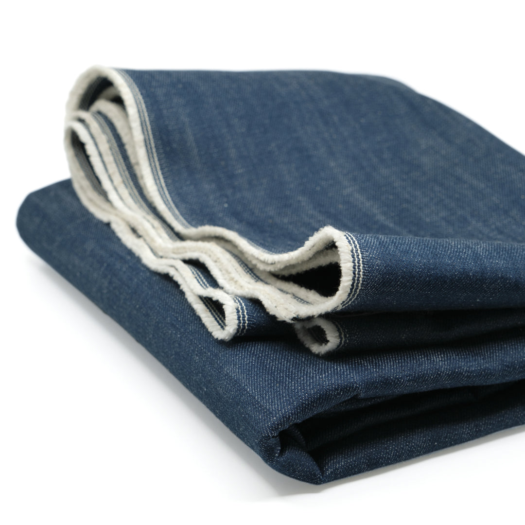 10.5oz Kuroki Mills Non-Stretch Denim - Greencast Blue | Blackbird Fabrics