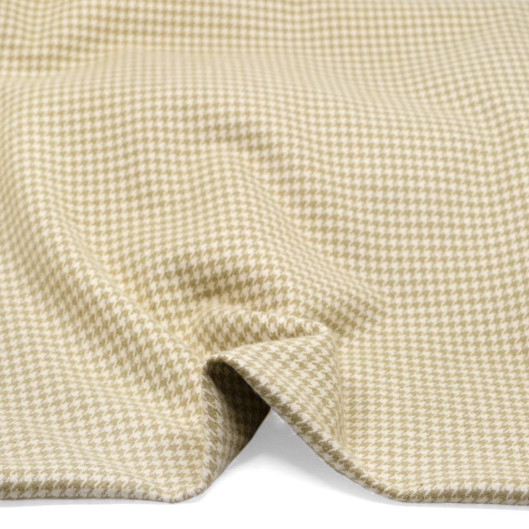 Houndstooth Classic Cotton Flannel - Sand | Blackbird Fabrics