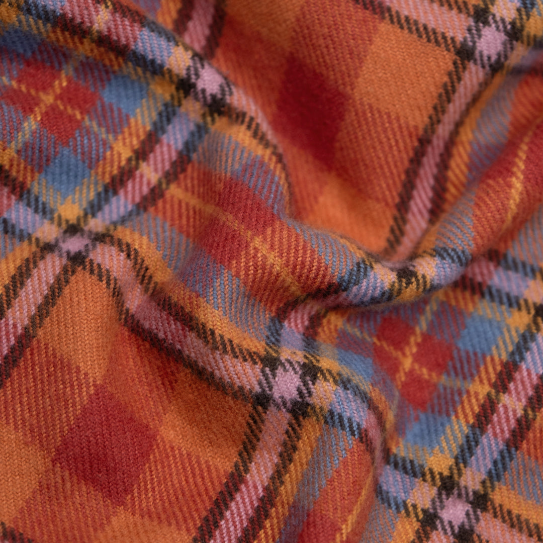 Plaid Classic Cotton Flannel - Sherbert/Blue/Pink | Blackbird Fabrics