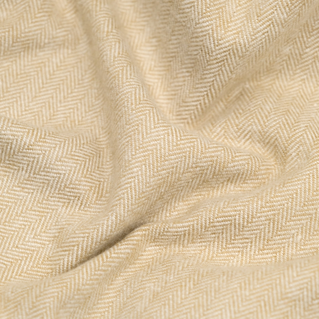 Herringbone Classic Cotton Flannel - Cashew | Blackbird Fabrics