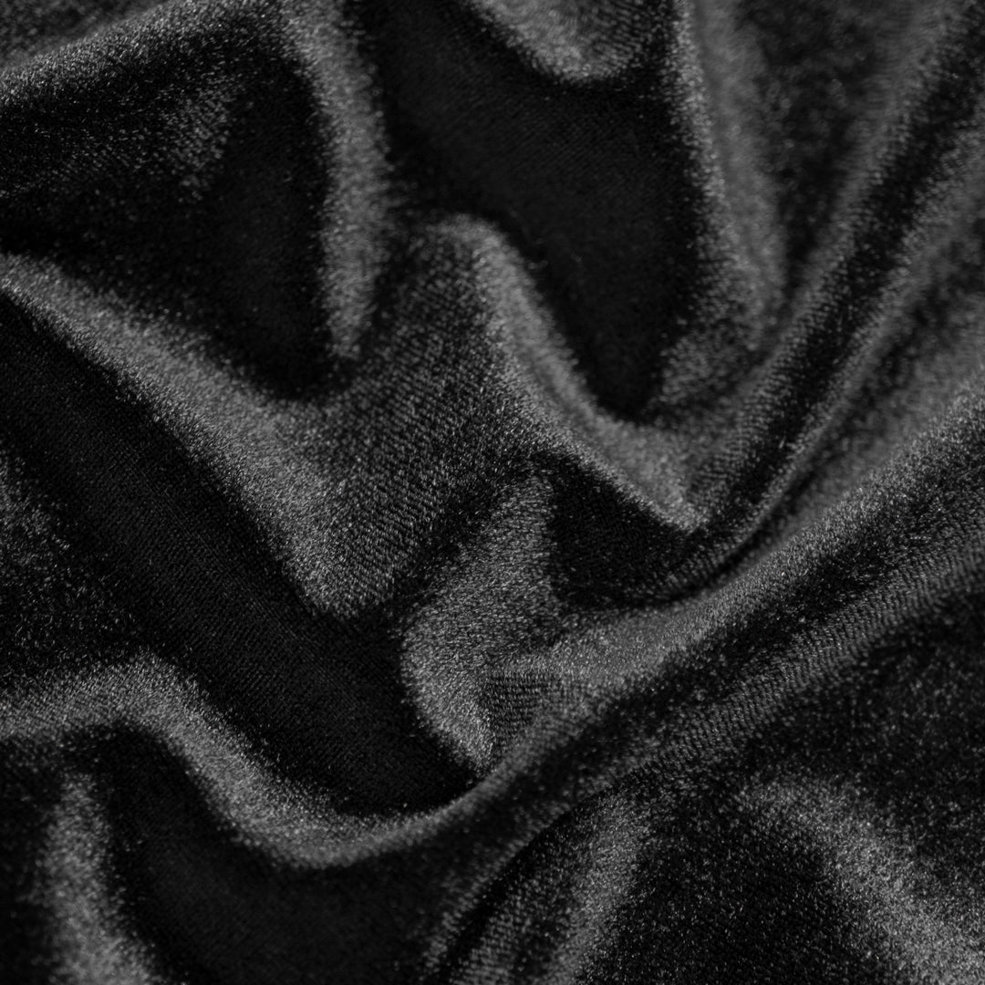 Radiant Stretch Velvet - Black | Blackbird Fabrics