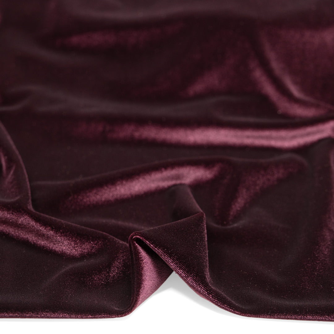 Radiant Stretch Velvet - Boysenberry | Blackbird Fabrics