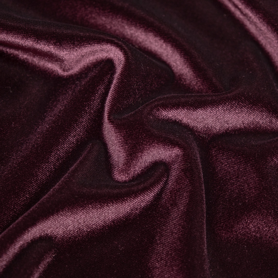 Radiant Stretch Velvet - Boysenberry | Blackbird Fabrics