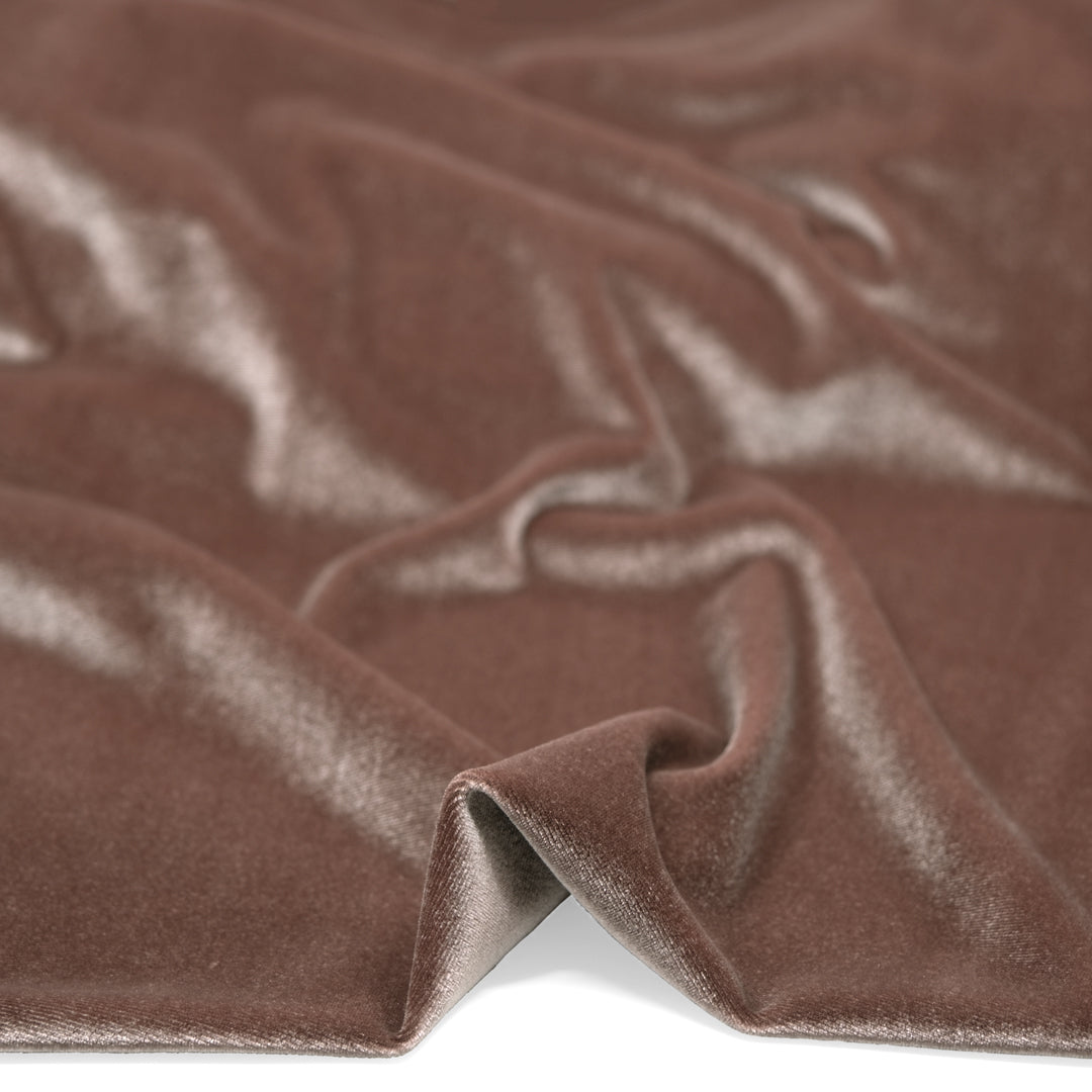 Radiant Stretch Velvet - Sepia Rose | Blackbird Fabrics