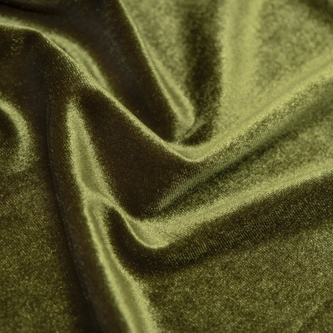 Radiant Stretch Velvet - Dill | Blackbird Fabrics