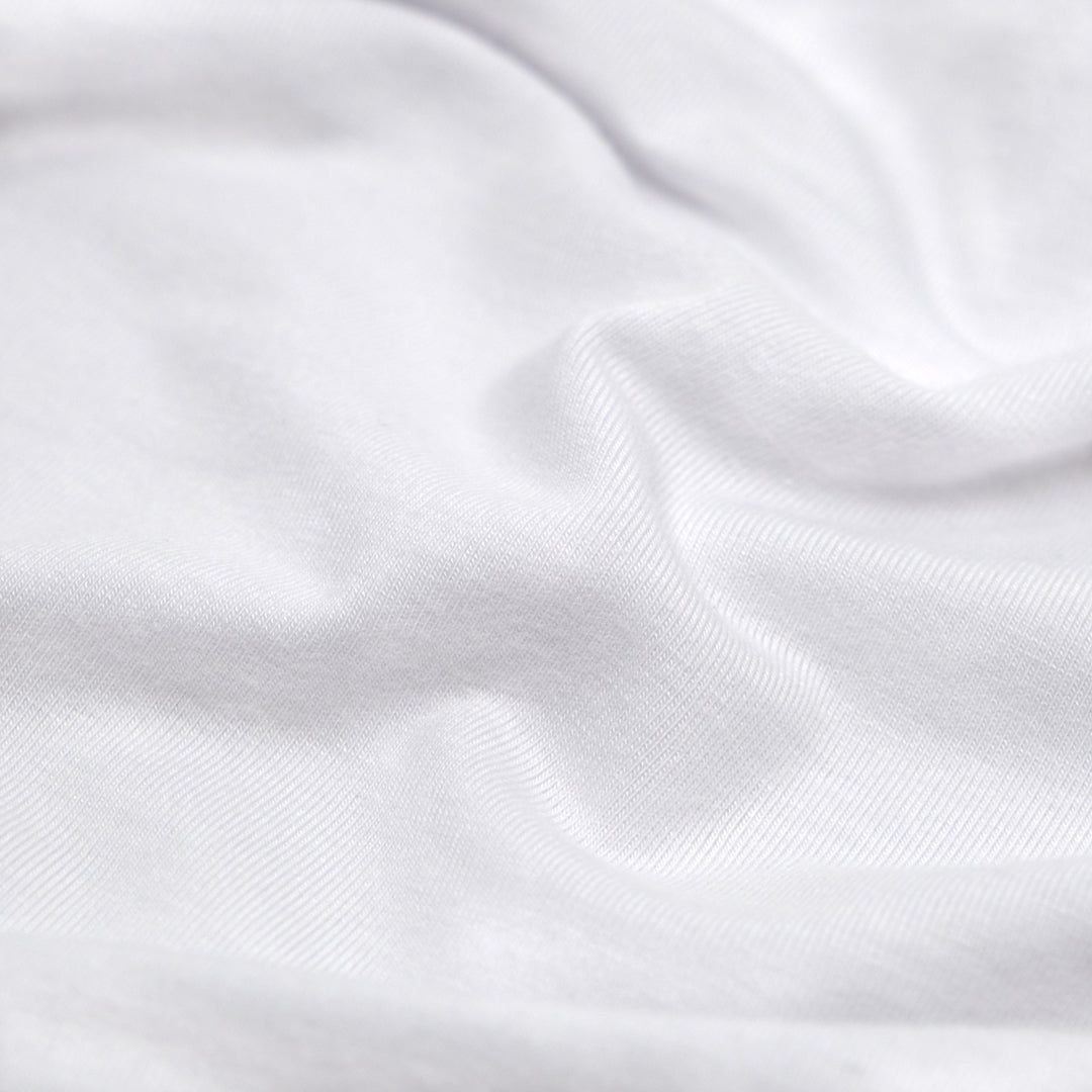 Bamboo Cotton Jersey - White | Blackbird Fabrics