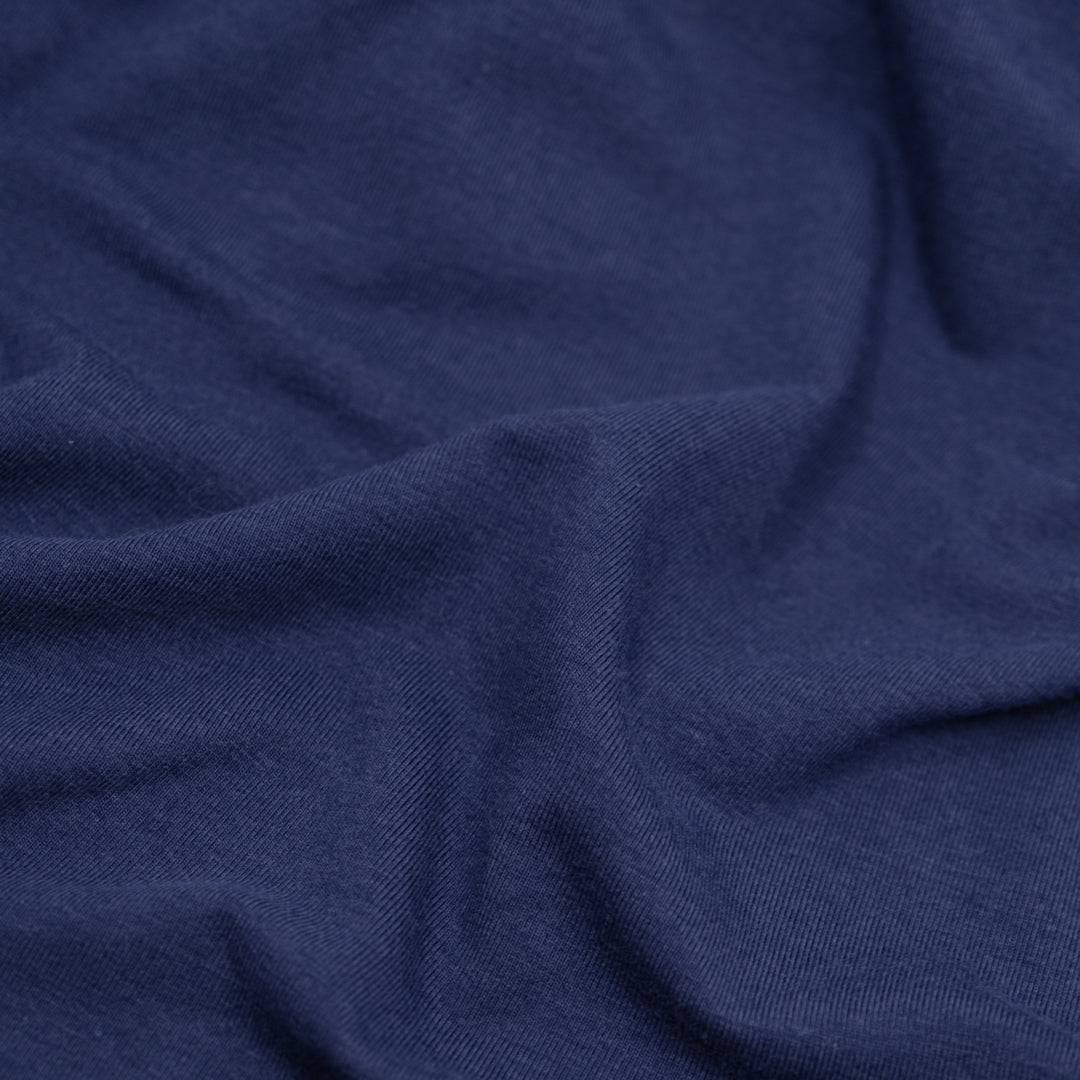 Bamboo Cotton Jersey - Navy | Blackbird Fabrics