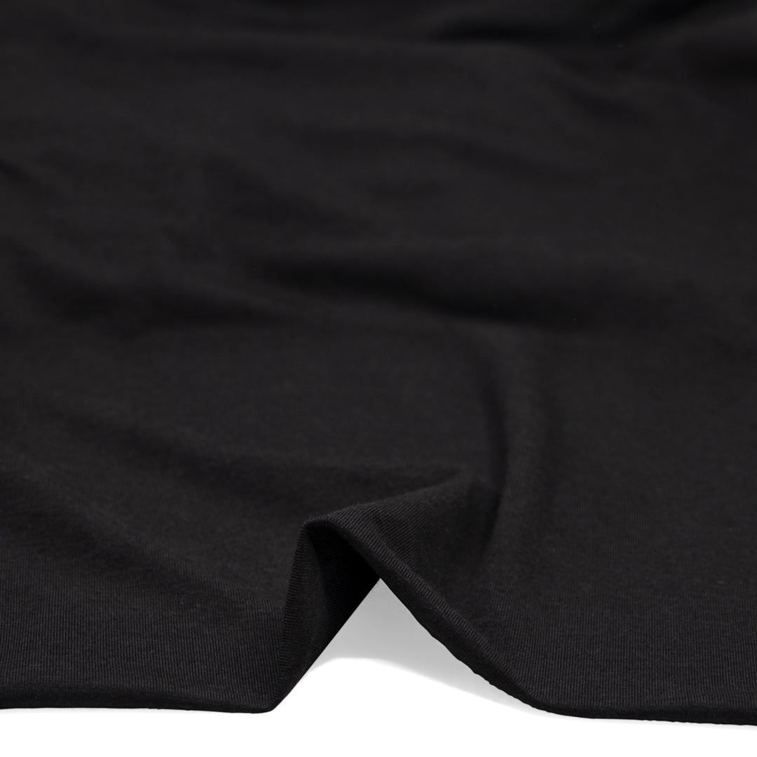 Bamboo Cotton Jersey - Black | Blackbird Fabrics