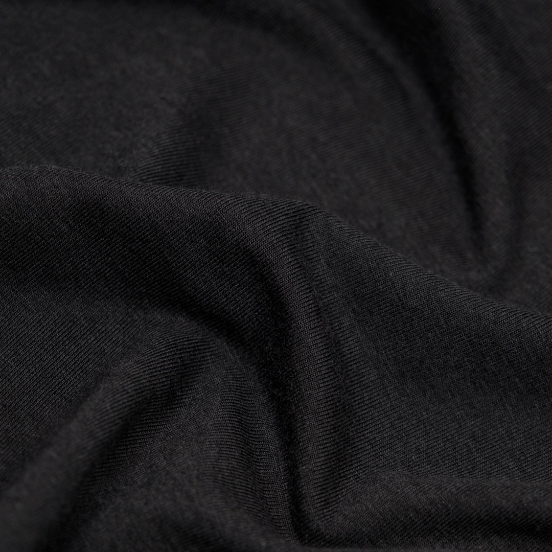 Bamboo Cotton Jersey - Black | Blackbird Fabrics