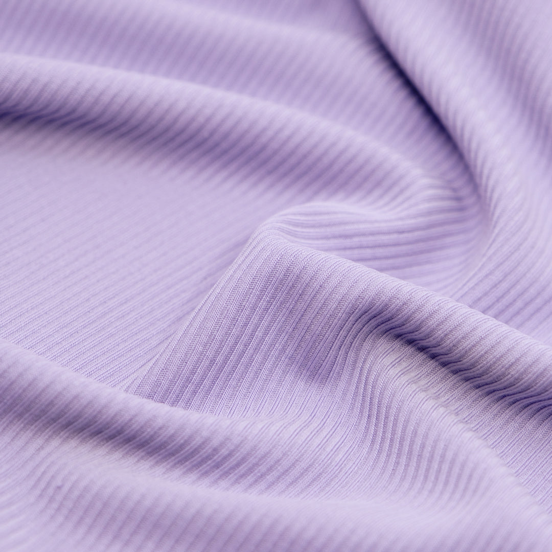  Modal Blend Micro Rib Knit - Lilac | Blackbird Fabrics