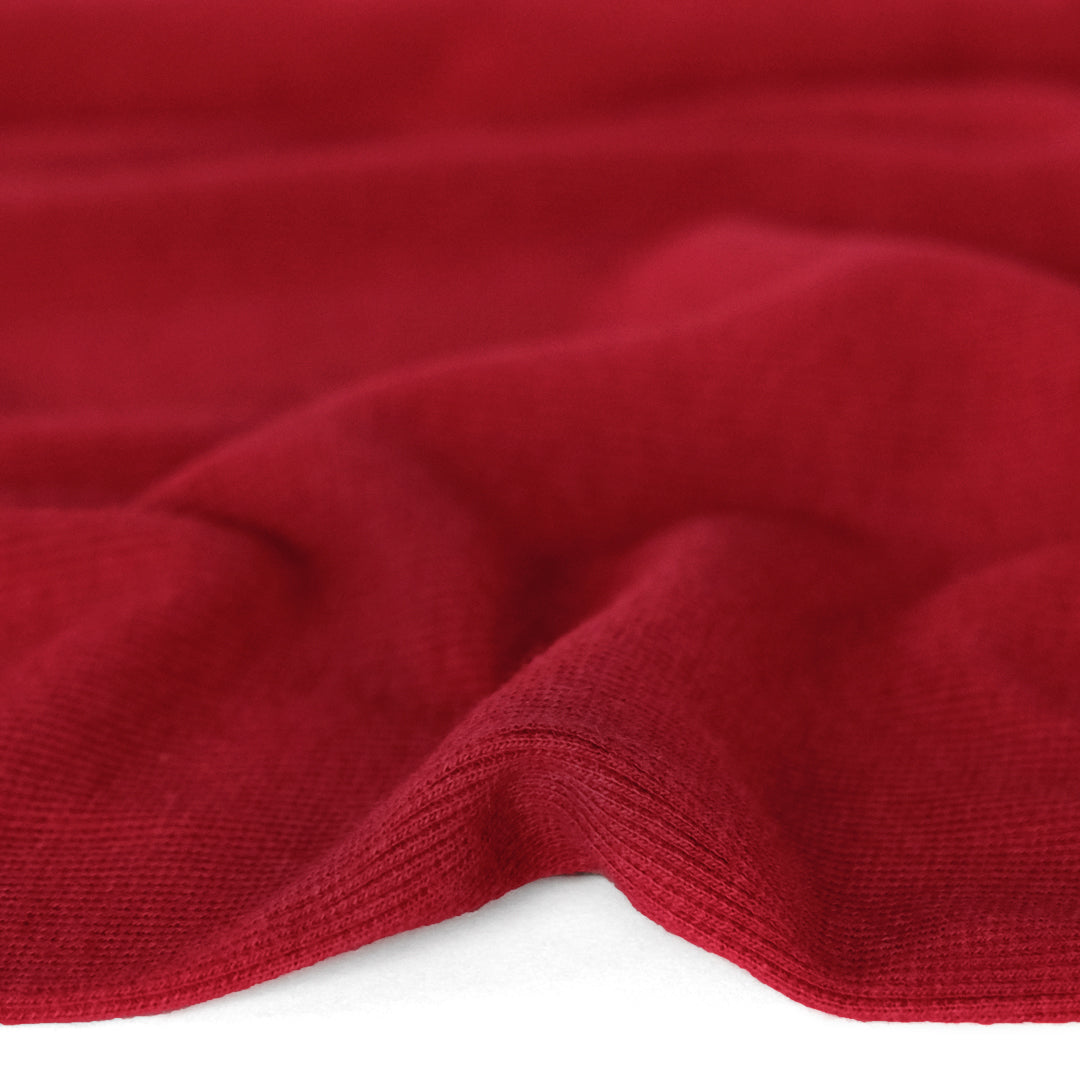 Bamboo & Cotton 2x2 Ribbing - Classic Red | Blackbird Fabrics