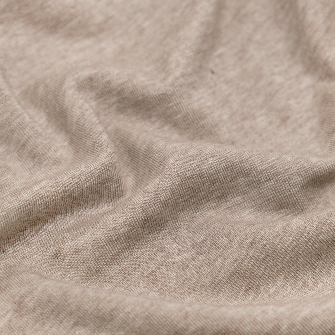 Layer Up Lyocell Wool Blend Jersey - Heather Oatmeal | Blackbird Fabrics