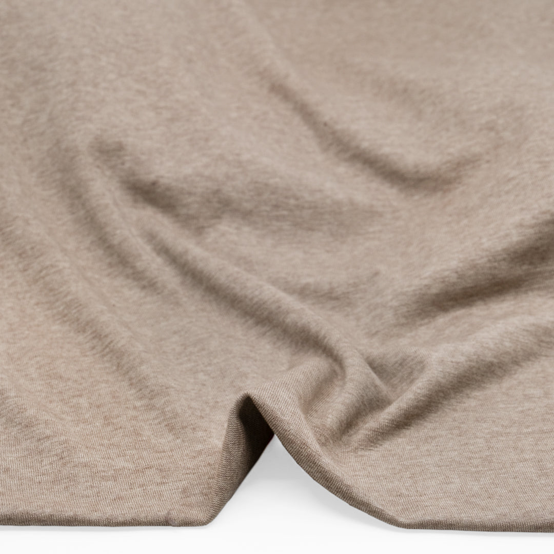 Layer Up Lyocell Wool Blend Jersey - Heather Oatmeal | Blackbird Fabrics