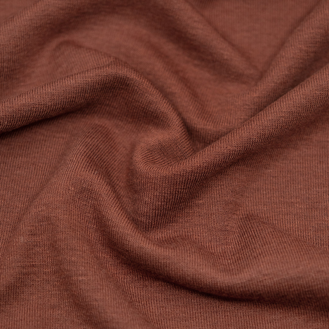 Layer Up Lyocell Wool Blend Jersey - Deep Rosewood | Blackbird Fabrics